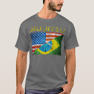 Brazilian Jiu Jitsu Dual Flags T-Shirt