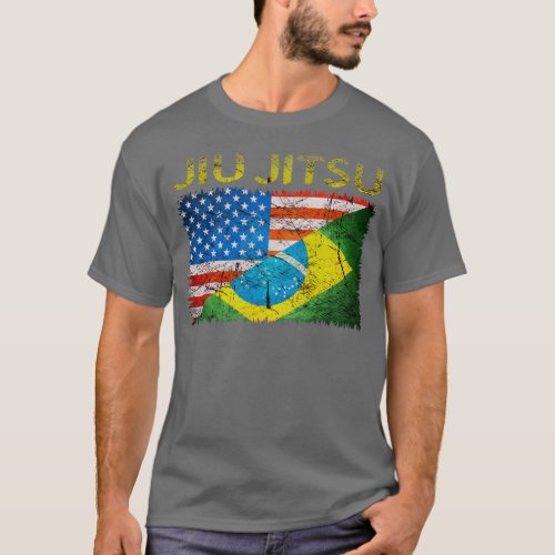 Brazilian Jiu Jitsu Dual Flags T_Shirt
