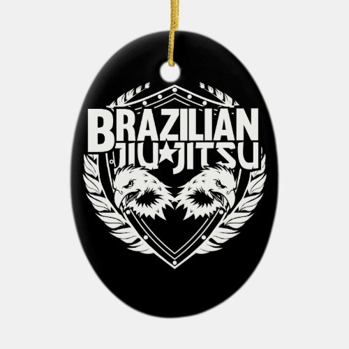 Brazilian Jiu Jitsu Emblem Ceramic Ornament