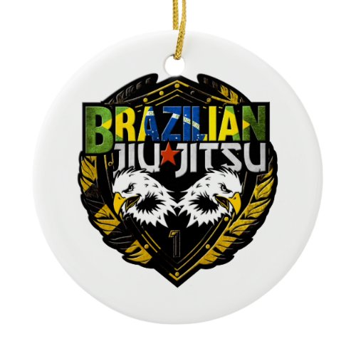 Brazilian Jiu Jitsu Emblem Ceramic Ornament