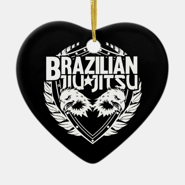 Brazilian Jiu Jitsu Emblem Ceramic Ornament (Front)