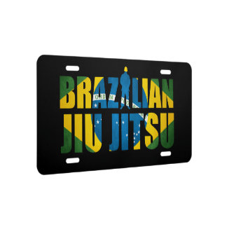 Brazilian Jiu Jitsu Flag logo license plate