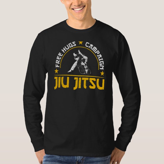 Brazilian Jiu Jitsu  Free Hugs Campaign Jiu Jitsu T-Shirt (Front)
