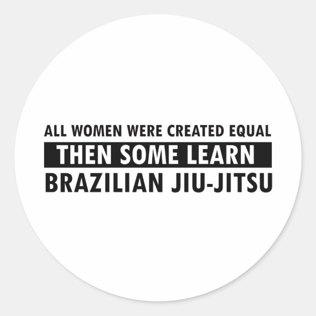 Brazilian jiu jitsu gift items classic round sticker (Front)