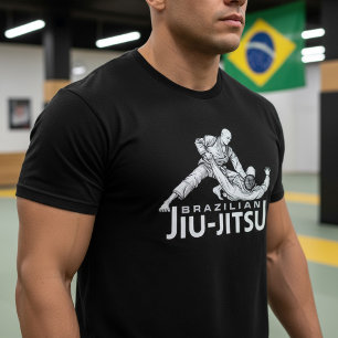 Brazilian Jiu-Jitsu Grappling Illustration T-Shirt