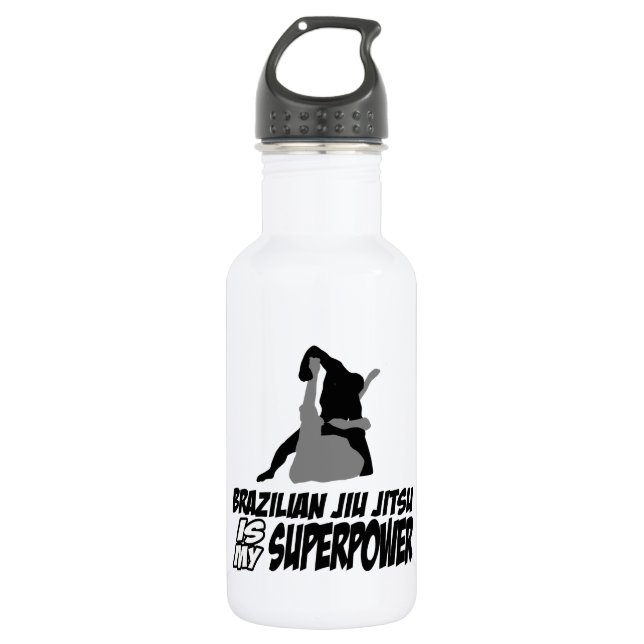 Brazilian jiu jitsu is my superpower water bottle (Front)