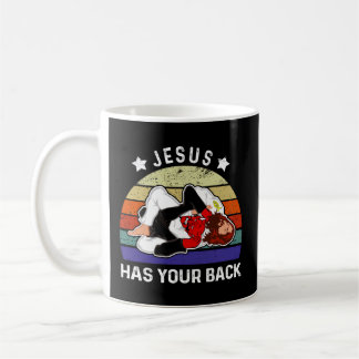 Brazilian Jiu Jitsu Jesus Jesus Has Your Back Coffee Mug