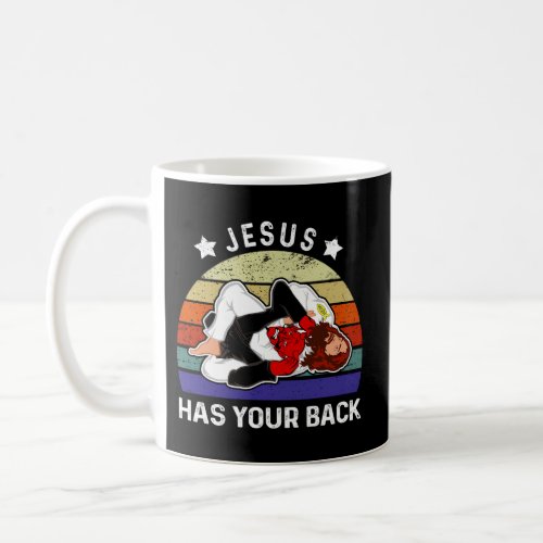 Brazilian Jiu Jitsu Jesus Jesus Has Your Back Coffee Mug
