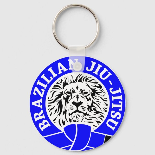 Brazilian Jiu-Jitsu (Key Chain) Blue Belt Keychain (Front)