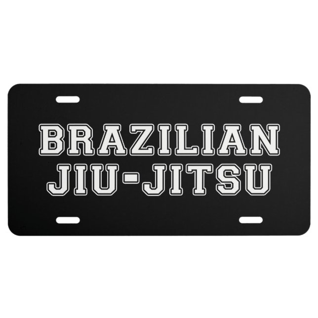 Brazilian Jiu Jitsu License Plate (Front)
