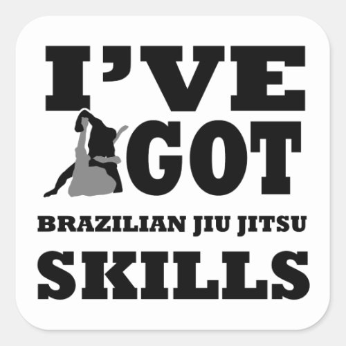Brazilian Jiu Jitsu Martial Arts designs Square Sticker