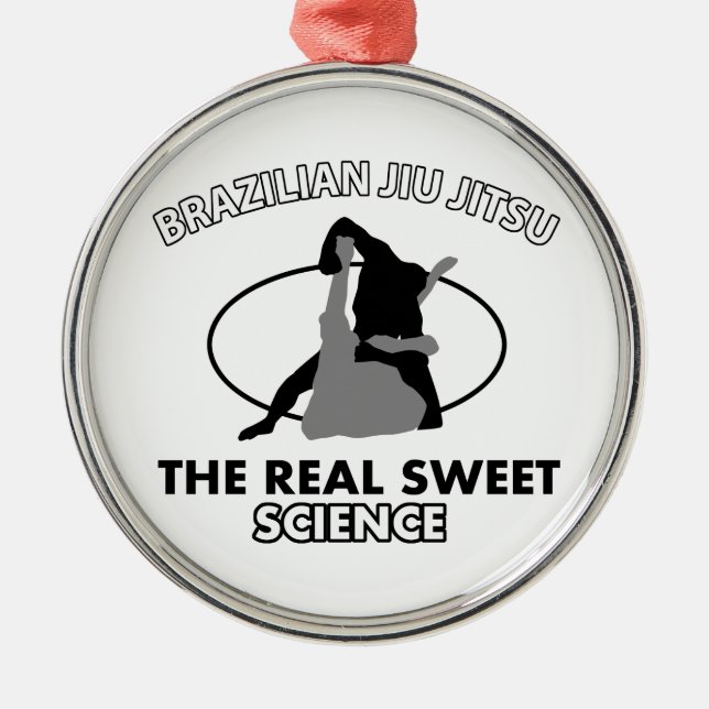 Brazilian Jiu Jitsu Martial arts Metal Ornament (Front)