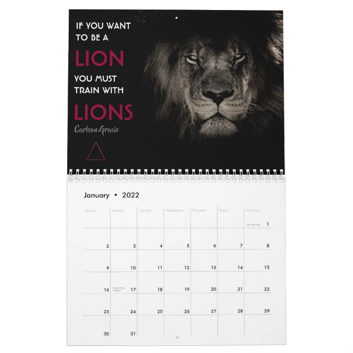 Brazilian Jiu Jitsu Motivational Calendar | Zazzle.com