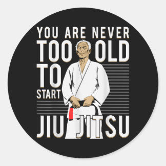 Brazilian Jiu Jitsu Old Man Classic Round Sticker