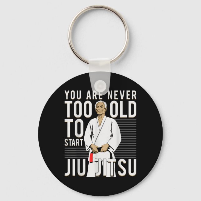 Brazilian Jiu Jitsu Old Man Keychain (Front)