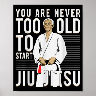 Brazilian Jiu Jitsu Old Man Poster