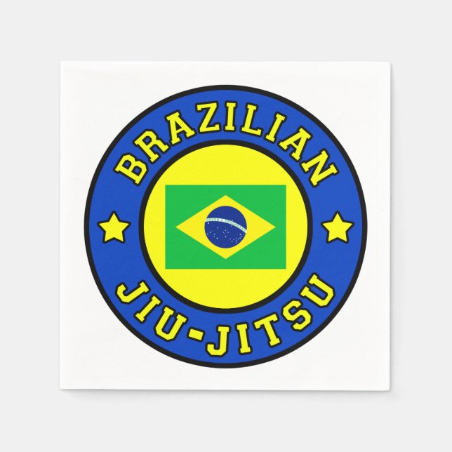Brazilian Jiu Jitsu Paper Napkins (Front)