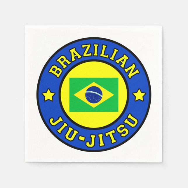 Brazilian Jiu Jitsu Paper Napkins (Front)