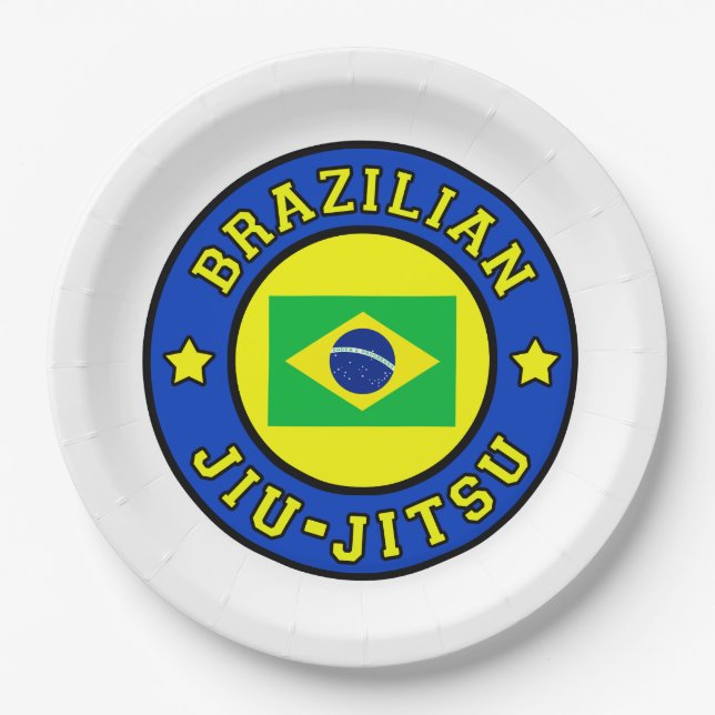 Brazilian Jiu Jitsu Paper Plates (Front)