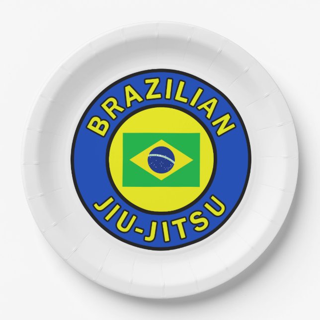 Brazilian Jiu Jitsu Paper Plates (Front)