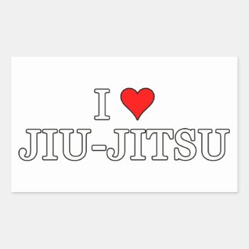 Brazilian Jiu Jitsu Rectangular Sticker by KellyMagovern at Zazzle