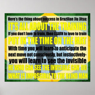 Brazilian Jiu Jitsu "See the invisible" Poster
