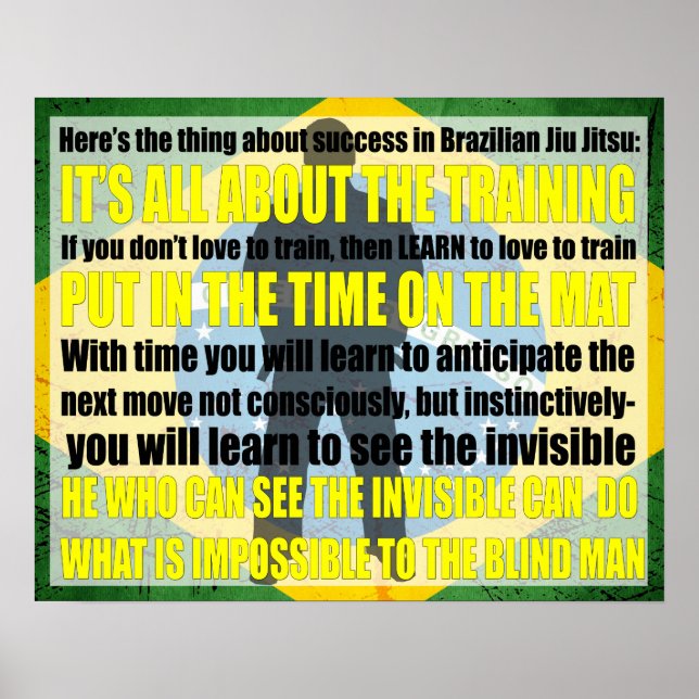 Brazilian Jiu Jitsu "See the invisible" Poster (Front)