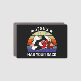 Brazilian Jiu Jitsu Shirt Jesus Shirt Jesus Has Yo Car Magnet