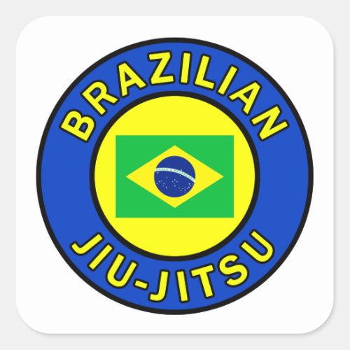 Brazilian Jiu Jitsu Square Sticker