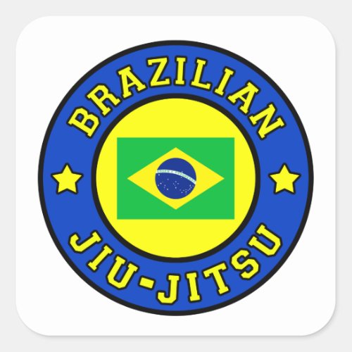 Brazilian Jiu Jitsu Square Sticker