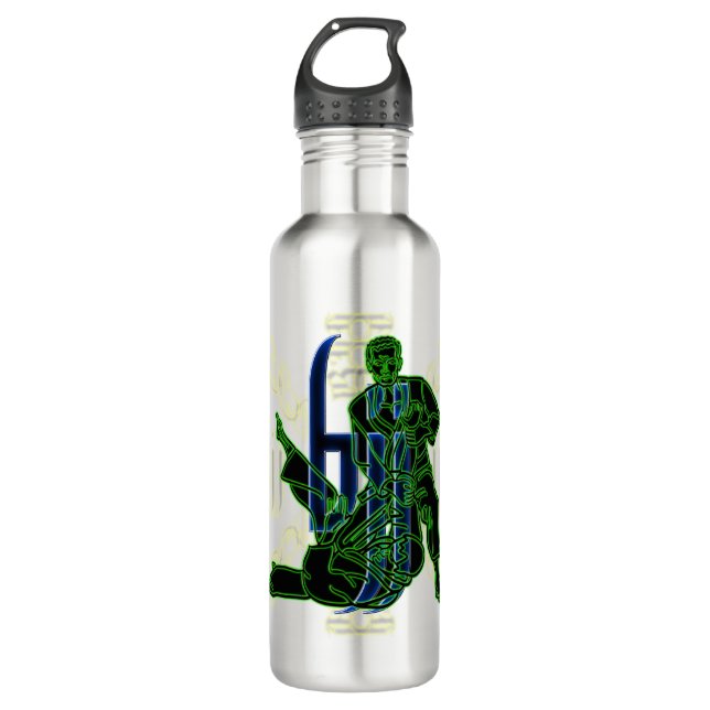 Brazilian Jiu Jitsu Stainless Steel Water Bottle (Front)