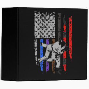 Brazilian Jiu Jitsu Stars & Stripes Rank BJJ Flag 3 Ring Binder