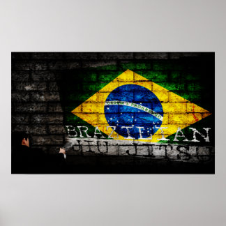 Brazilian Jiu Jitsu "Tagged" Graffiti Poster
