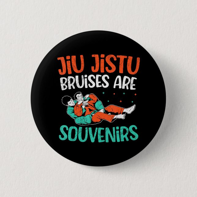 Brazilian Jiu Jitsu Trainer Martial Arts BJJ MMA Button (Front)
