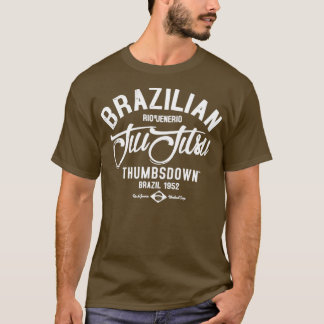 Brazilian Jiu Jitsu white text T-Shirt