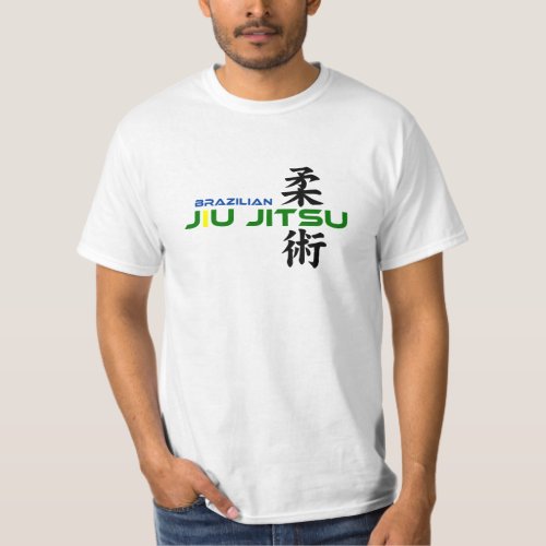 Brazilian Jiu Jitsu with Japanese Characters T_Shirt