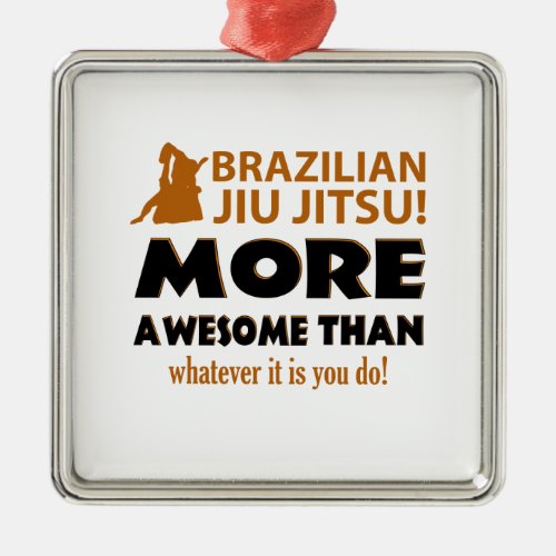 Brazilian Jiu Jutsu Martial arts gift items Metal Ornament