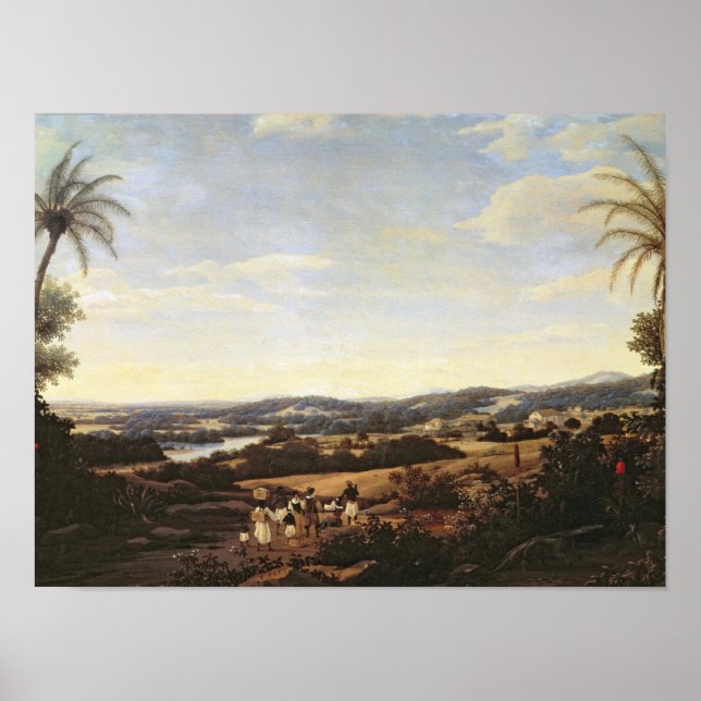Brazilian Landscape with a Plantation Poster (Front)