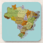 Brazilian Map Drink Coaster at Zazzle