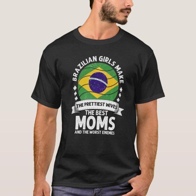 Brazilian Mom Brazil Mothers Day Mama Brazilian Am T-Shirt (Front)
