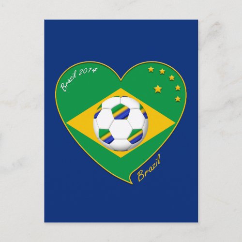 Brazilian national football team Ftbol BRAZIL Postcard