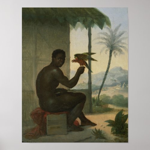 Brazilian negro with Tropical Bird Poster