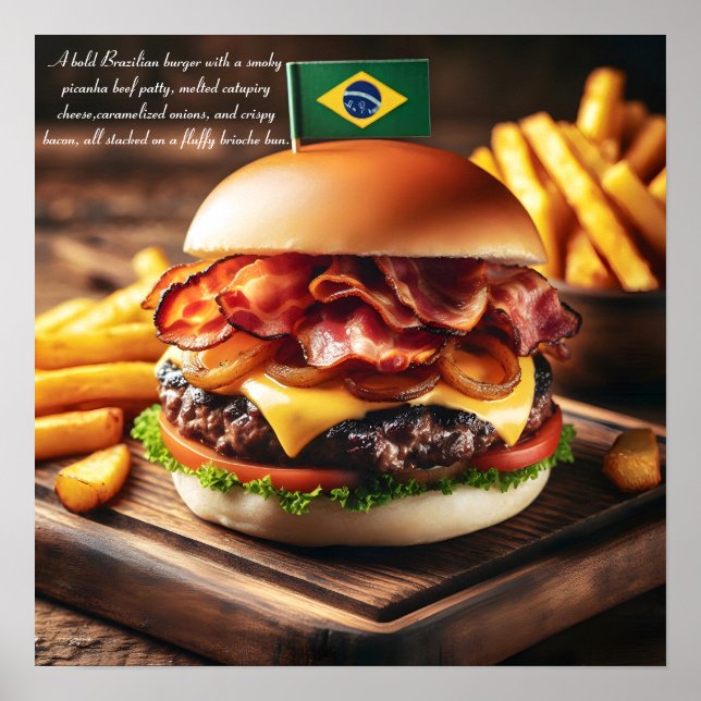 Brazilian Picanha Burger Poster (Front)