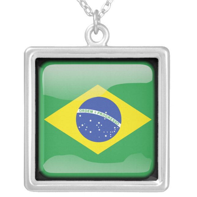 Brazilian polished silver plated necklace (Front)