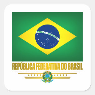 "Brazilian Pride" Square Sticker