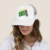 Brazilian Queen & Flag Trucker Hat (In Situ)