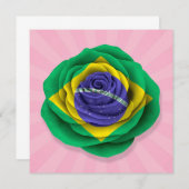 Brazilian Rose Flag on Pink (Front/Back)