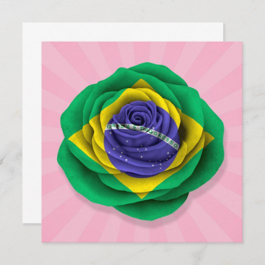Brazilian Rose Flag on Pink (Front/Back)
