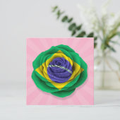 Brazilian Rose Flag on Pink (Standing Front)