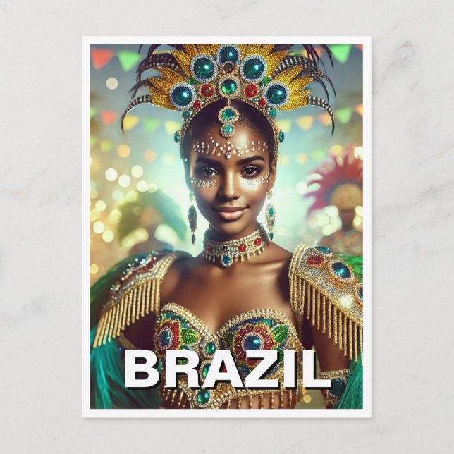 Brazilian Samba Dancer Postcard (Front)